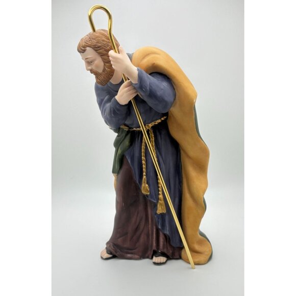Vintage Kirkand Nativity Joseph Standing with Staff 75177 Porcelain 8 Inch - Picture 4 of 9
